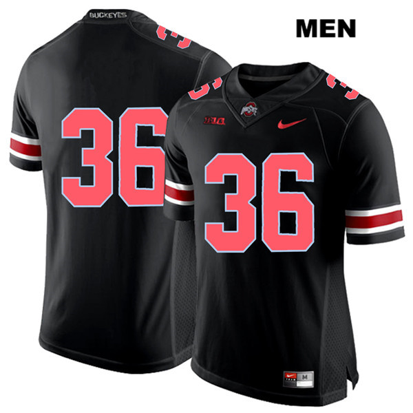 Ohio State Buckeyes Men's K'Vaughan Pope #36 Red Number Black Authentic Nike No Name College NCAA Stitched Football Jersey QB19O44KQ